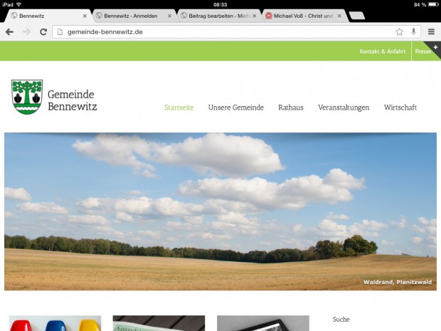 Homepage der Gemeinde Bennewitz