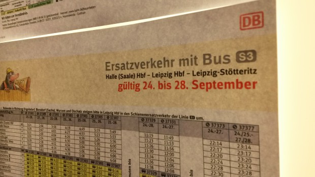 Fahplanänderungen im Hauptbahnhof Leipzig