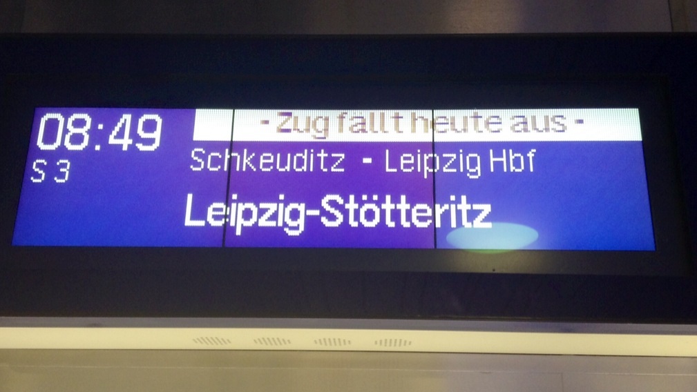 S-Bahn nach Leipzig fällt aus
