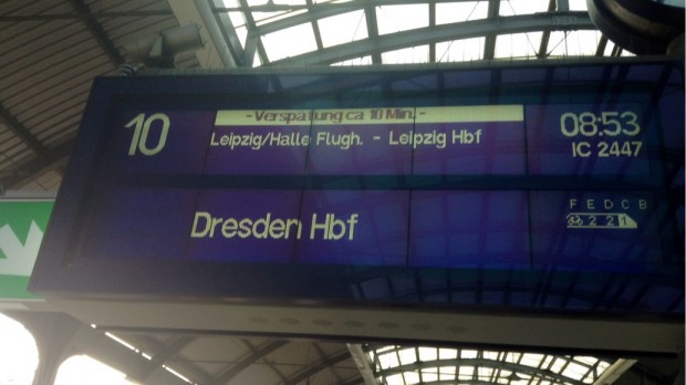 Der IC nach Leipzig fährt mit geringer Verspätung