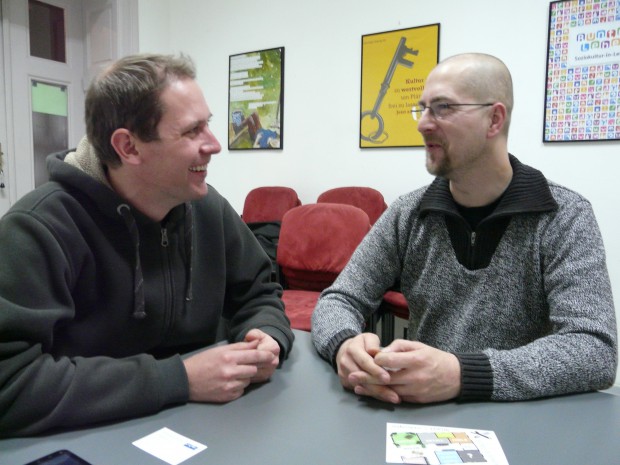 Dennis Jackstien und André Przybilla gehören zum „harten Kern“ des Makerspace Leipzig