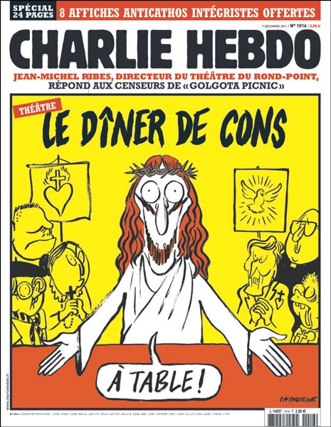 "Charlie Hebdo" mit Jesus Christus auf dem Titel