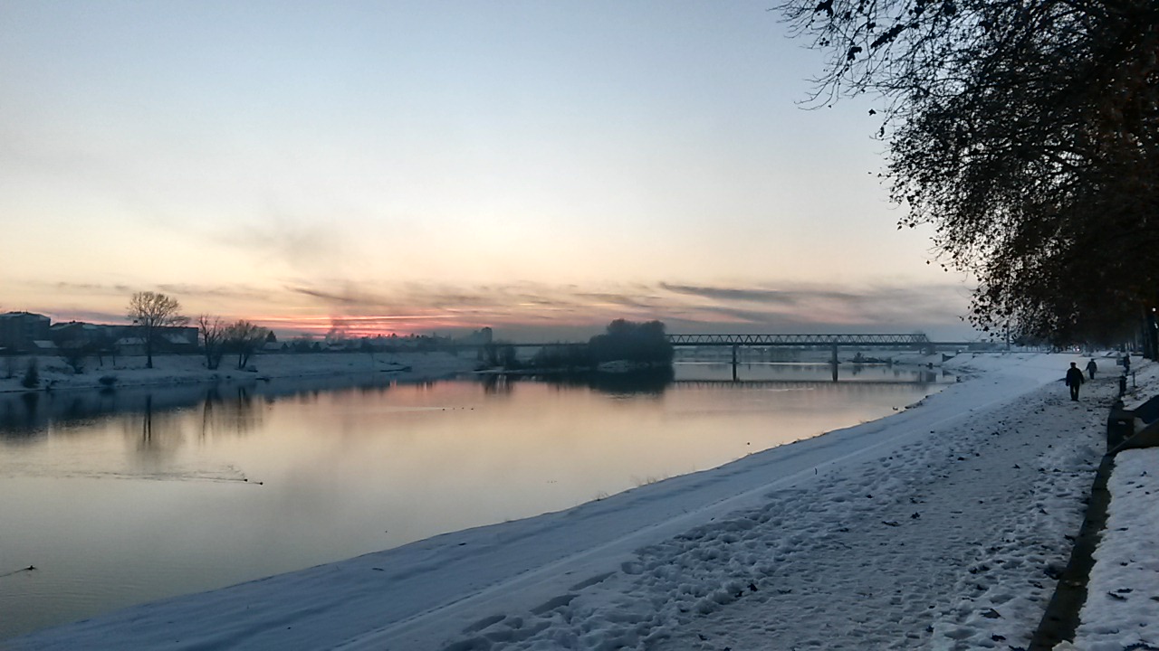 Sonnenuntergang in Slavonski Brod
