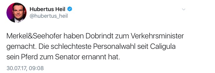 SPD-Generalsekretär Hubertus Heil bei Twitter