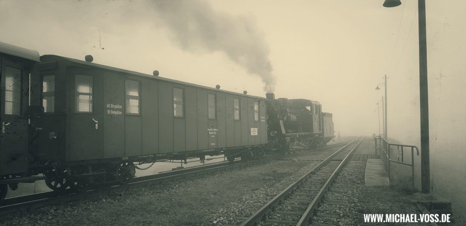 Station Bocksthal: Rechts mündet die ehemalige Strecke von Helbra ein