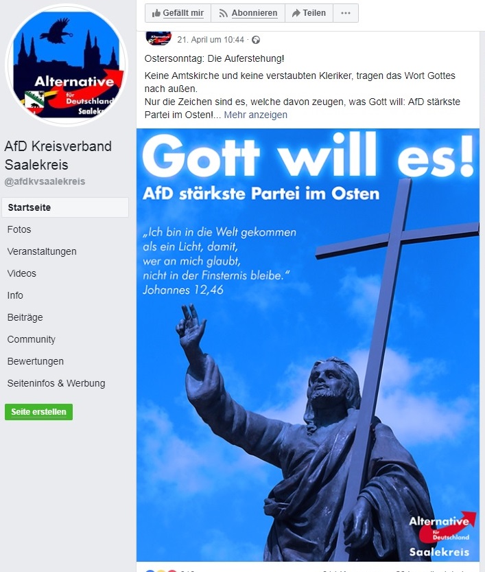 AfD-Kreisverband Saalekreis bei Facebook