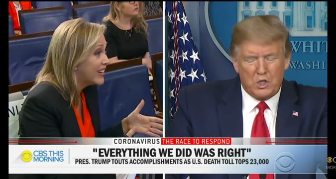 Trump: "Alles was wir getan haben, war richtig" (Screenshot CBN)