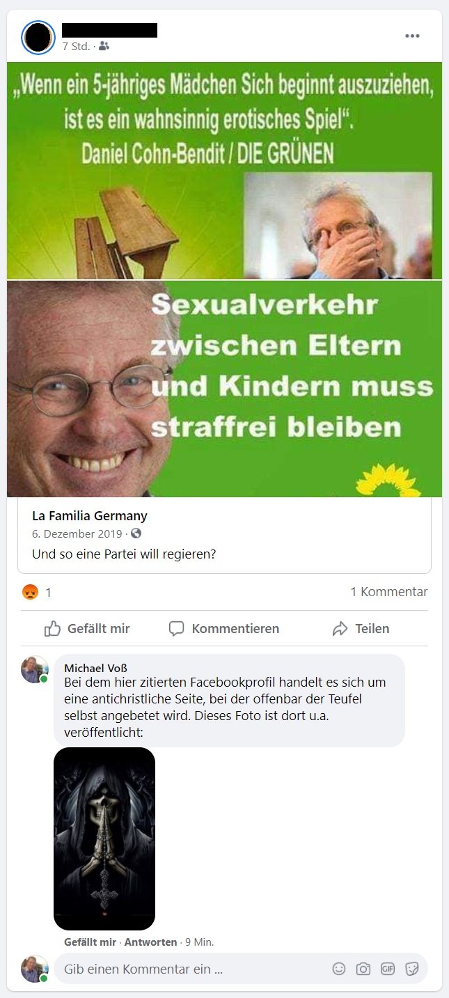 Oft werden Inhalte der Seite "La Familia Germany" geteilt, ohne sich dieses Facebook-Angebot genauer anzuschauen