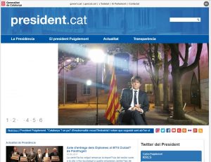 Umgezogene Internetseite von Carles Puigdemont