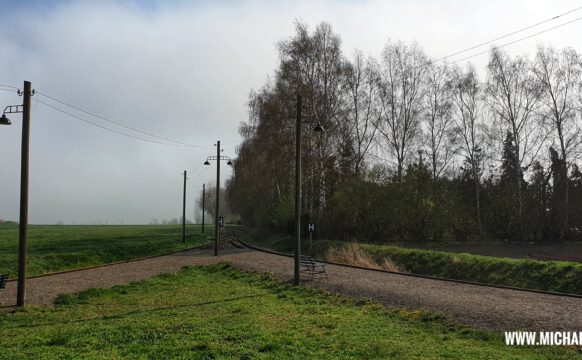 Der Abzweig Richtung Otto-Brosowski-Schacht dient nur noch zum Wenden der Züge im Gleisdreieck