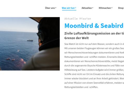 Homepage von Sea-Watch